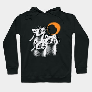 Raccoons Howl Total Solar Eclipse 2024 Hoodie